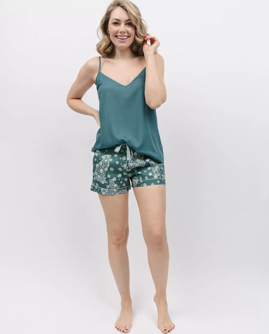 Clearance Hannah Modal Cami And Leopard Print Shorty Set Women Shorty Sets