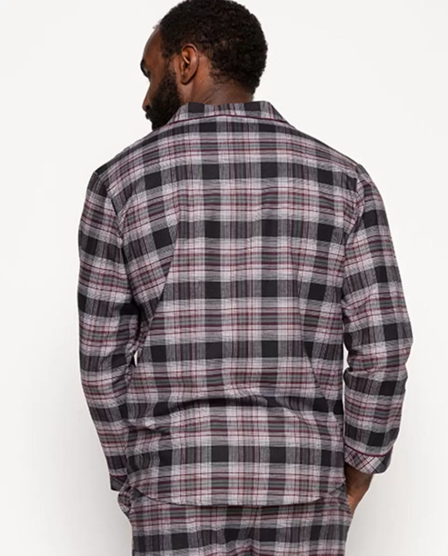 Store Harley Brushed Check Pyjama Top Men Pyjama Tops