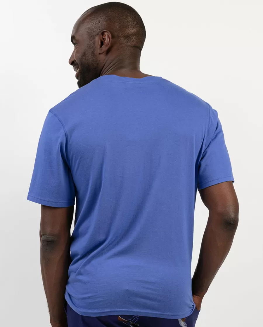 Fashion Jamie Blue Jersey T-Shirt Men Pyjama Tops
