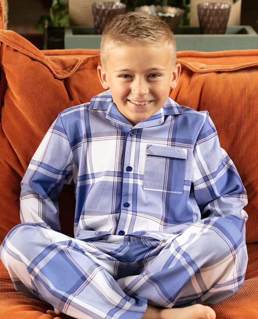 New Jamie Boys Check Pyjama Set Kids Boys Pyjamas