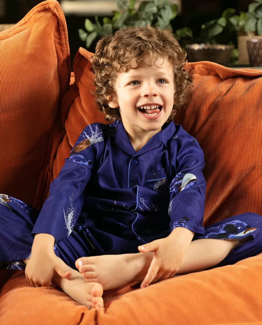 Store Jamie Boys Snowboarder Print Pyjama Set Kids Boys Pyjamas