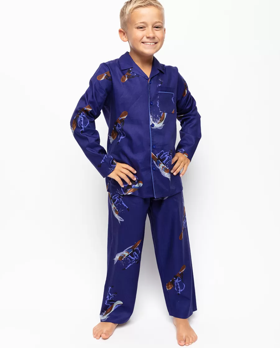 Store Jamie Boys Snowboarder Print Pyjama Set Kids Boys Pyjamas