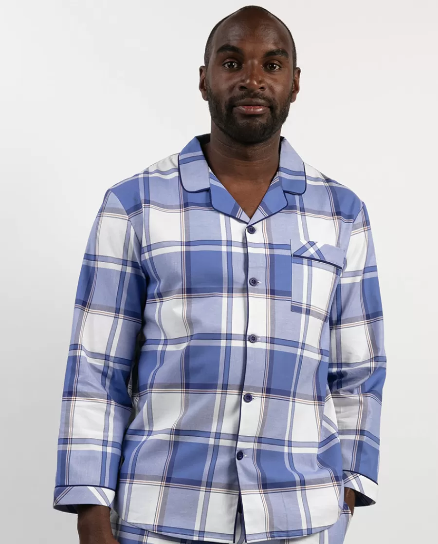 Discount Jamie Check Pyjama Top Men Pyjama Tops