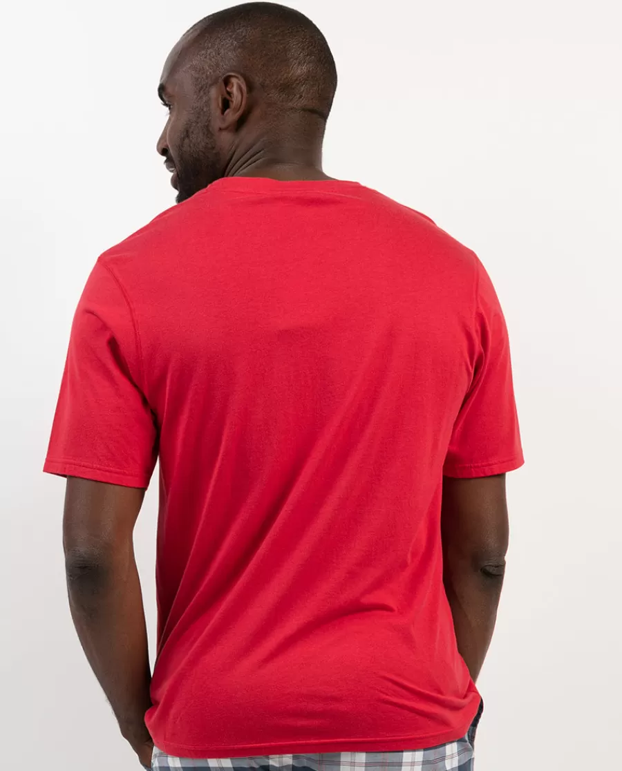 Clearance Jasper Red Jersey T-Shirt Men Pyjama Tops