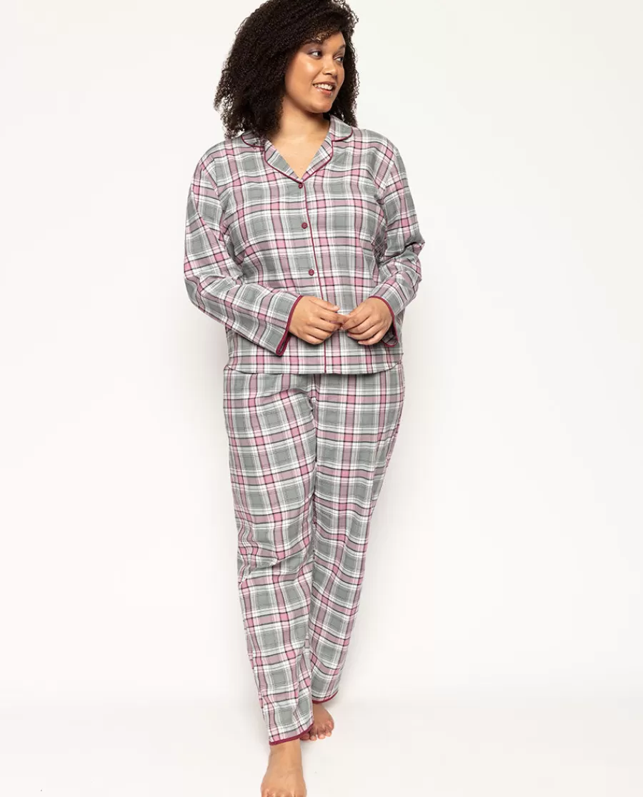 Sale Jessica Lightly Brushed Check Pyjama Set Women Pyjama Sets