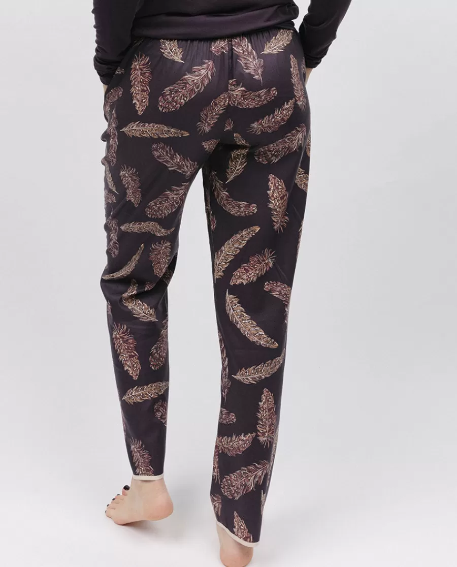 New Lana Feather Print Pyjama Bottoms Women Pyjama Bottoms