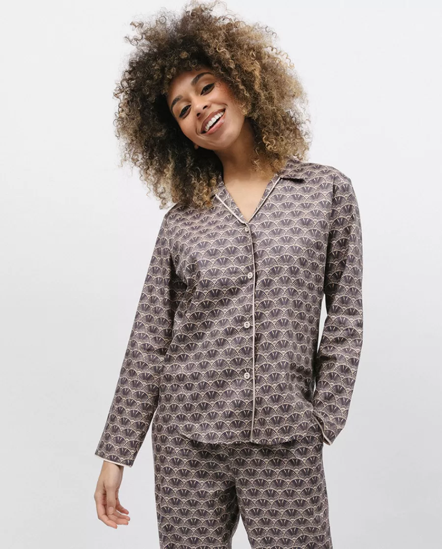 Sale Lana Geo Print Pyjama Top Women Pyjama Tops
