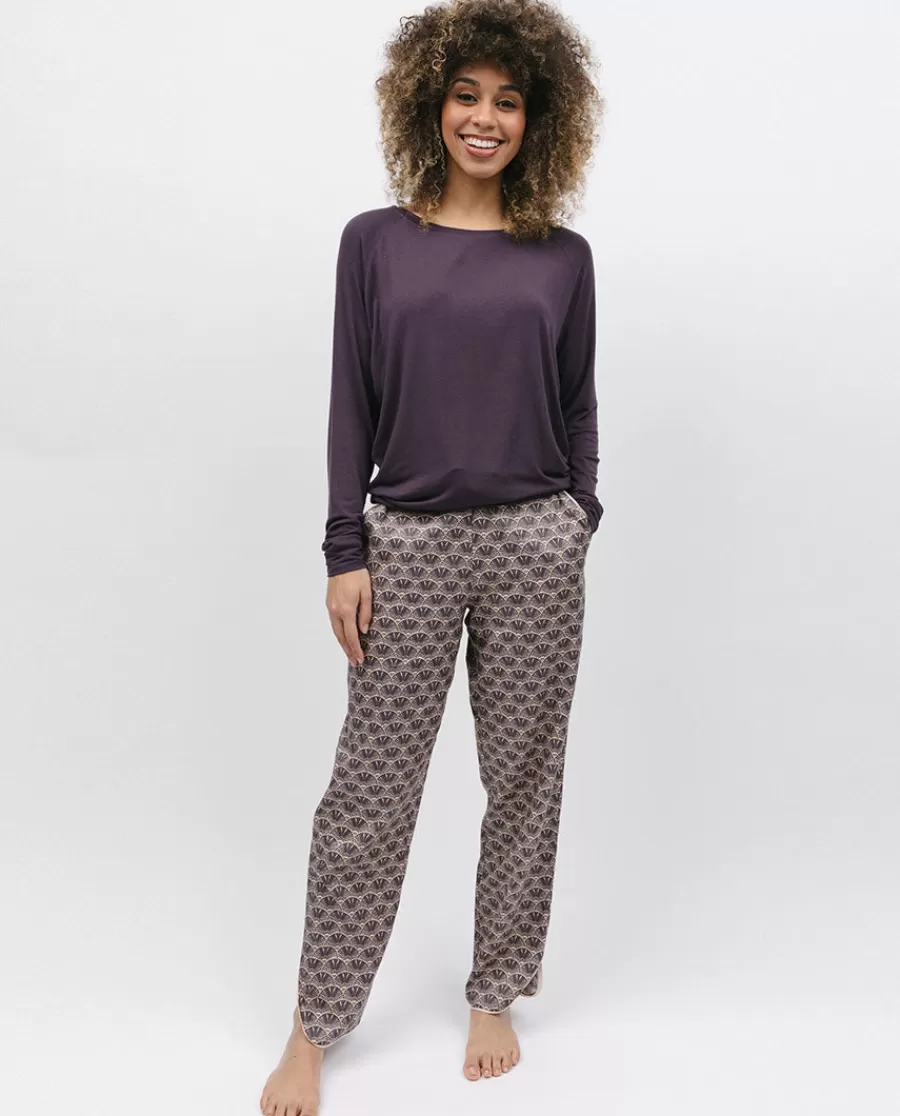 Flash Sale Lana Slouch Jersey Top And Geo Print Pyjama Set Women Pyjama Sets