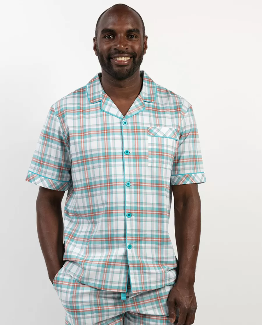 Best Sale Luca Check Pyjama Top Men Pyjama Tops