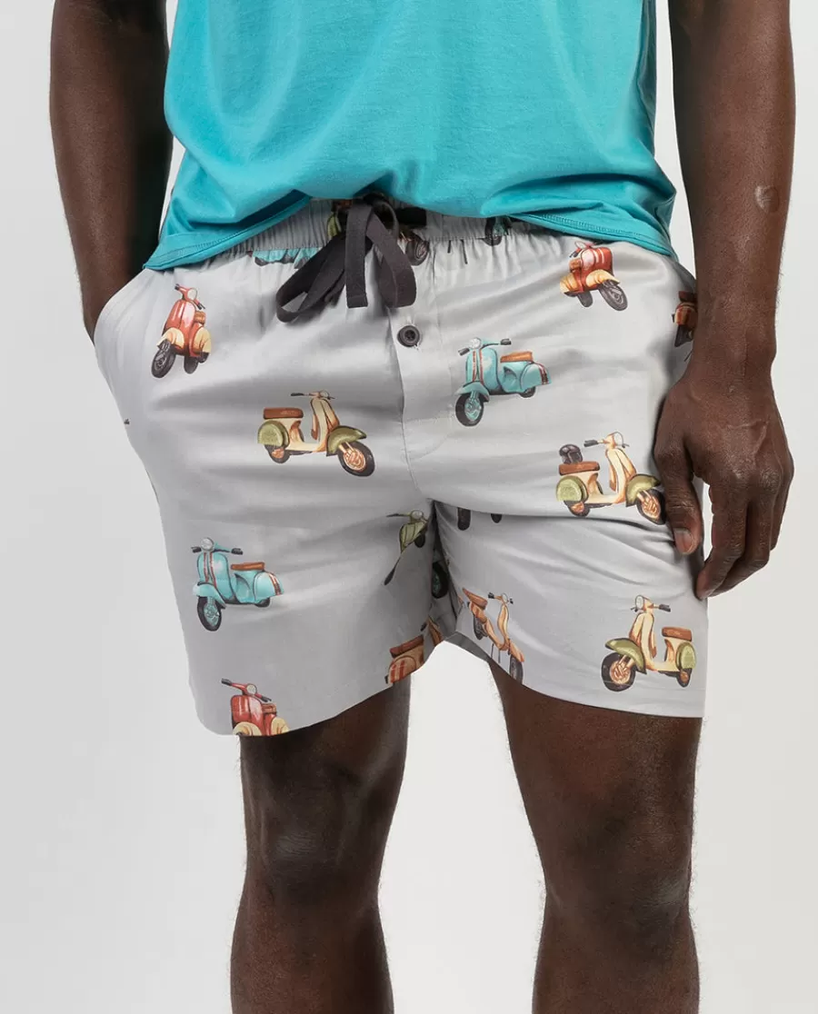 Store Luca Scooter Print Shorts Men Pyjama Shorts