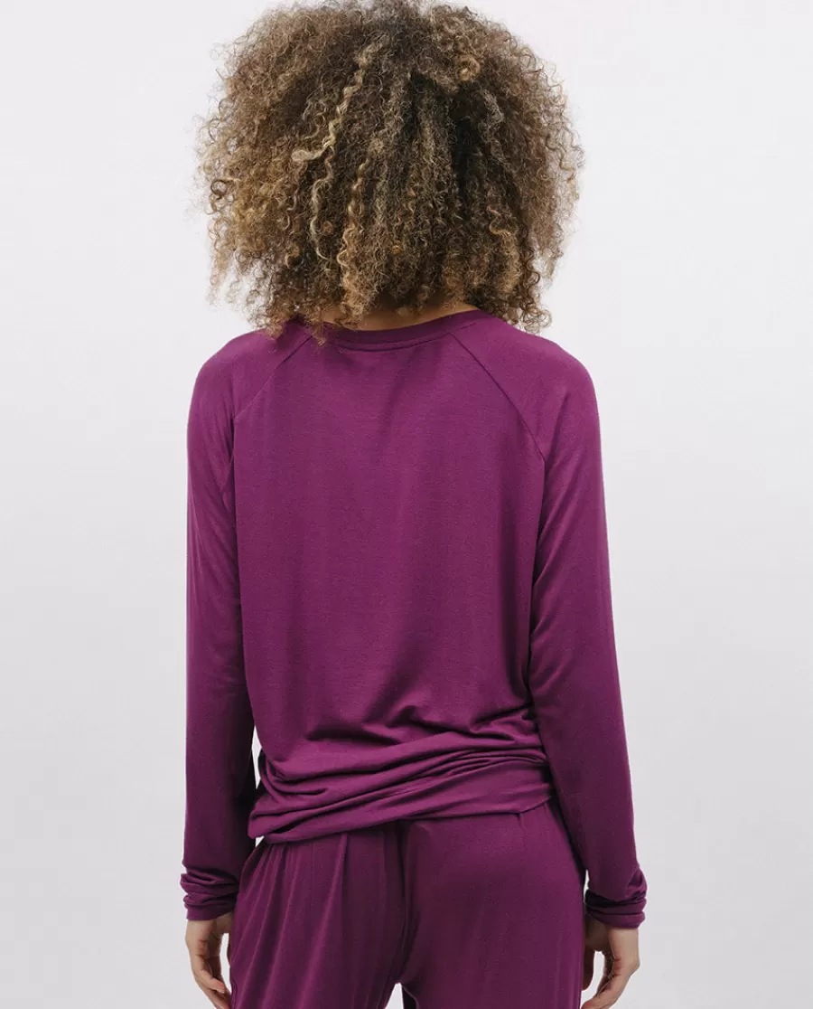 Flash Sale Magenta Slouch Jersey Pyjama Top Women Loungewear