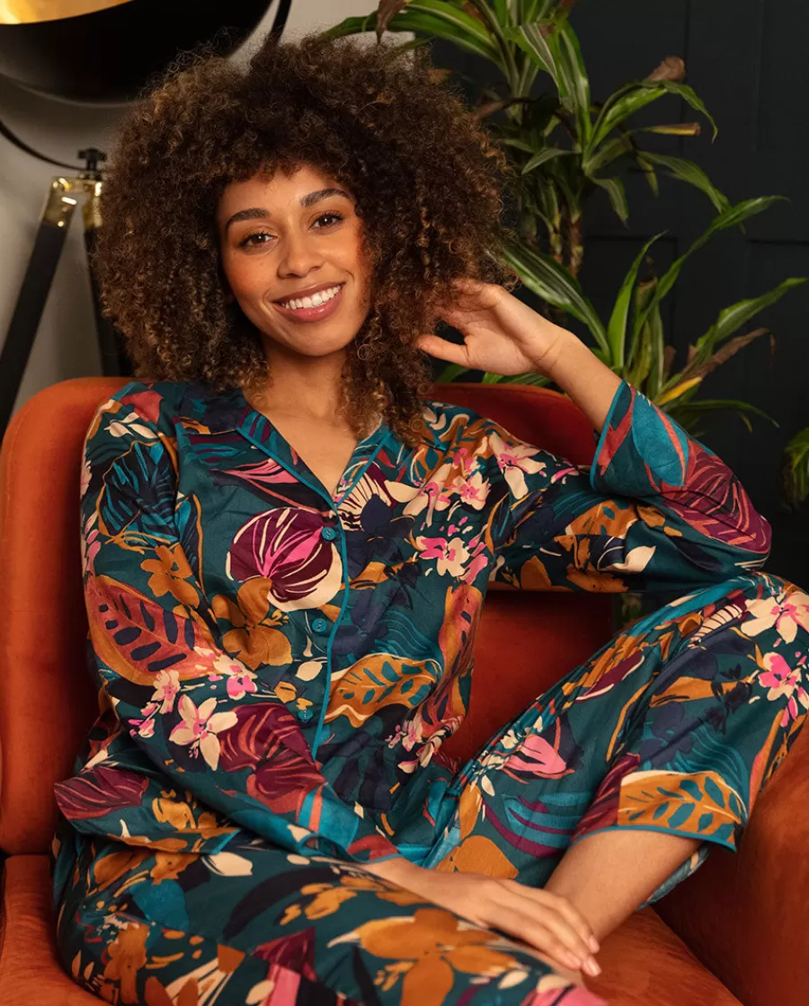 Best Maple Leaf Print Pyjama Set Women Pyjama Sets
