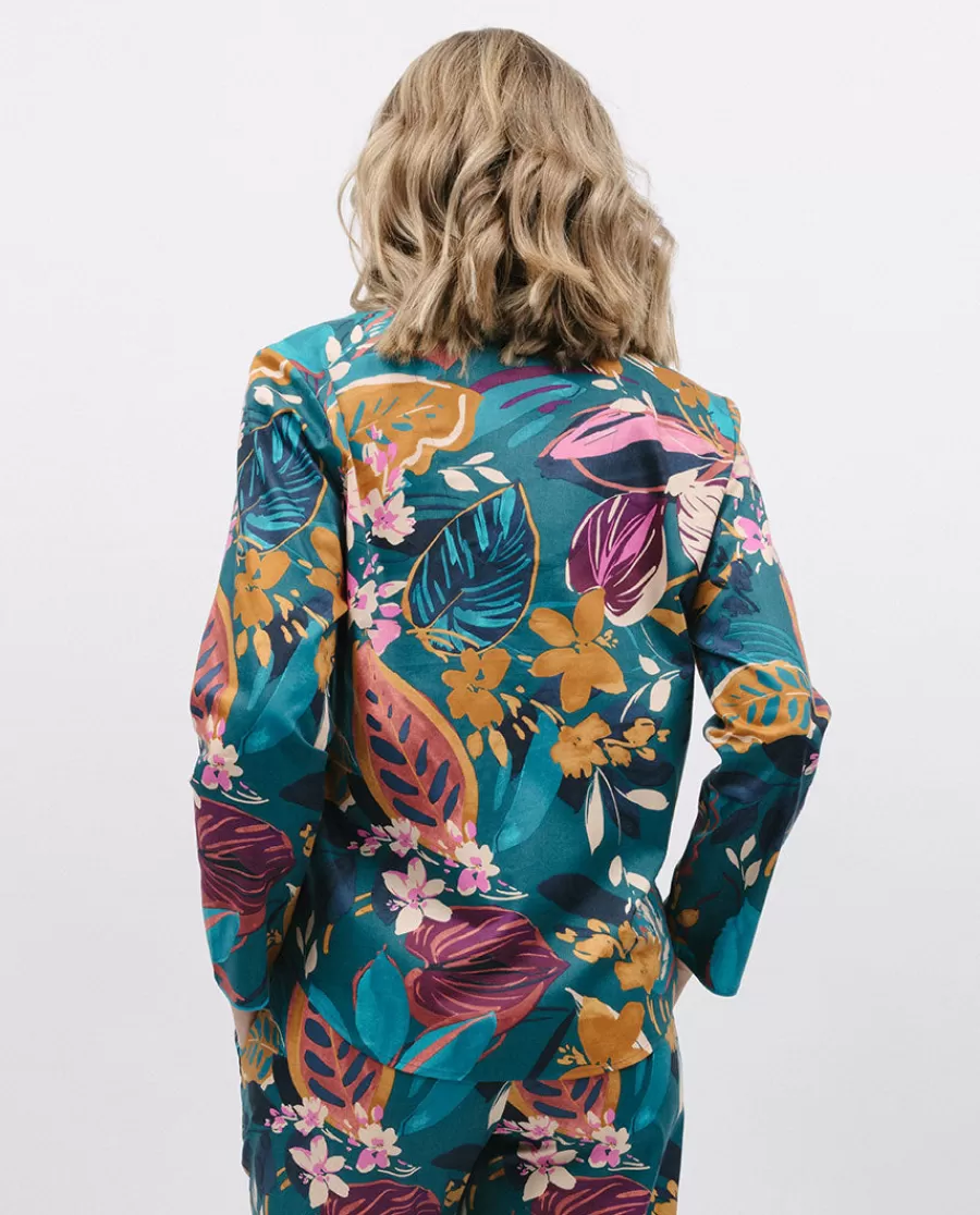 Discount Maple Leaf Print Pyjama Top Women Pyjama Tops