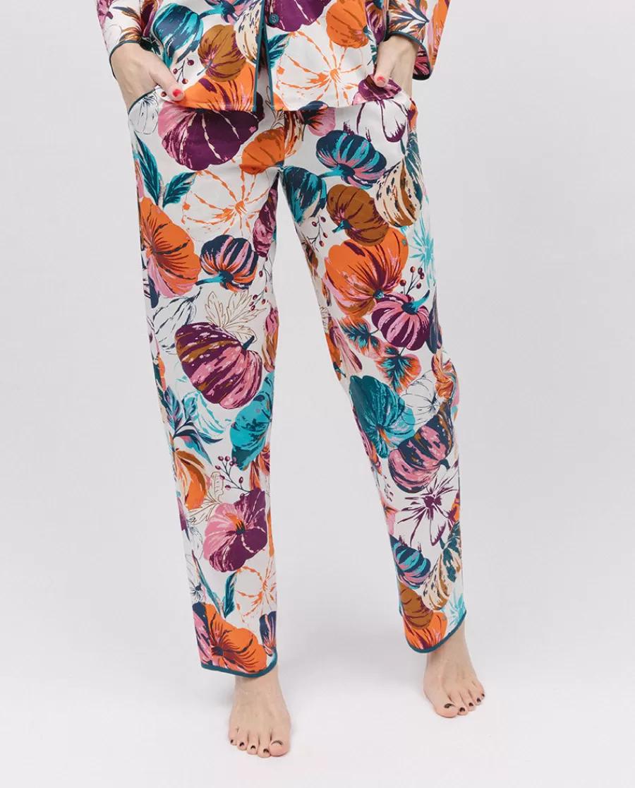 Clearance Maple Pumpkin Print Pyjama Bottoms Women Pyjama Bottoms