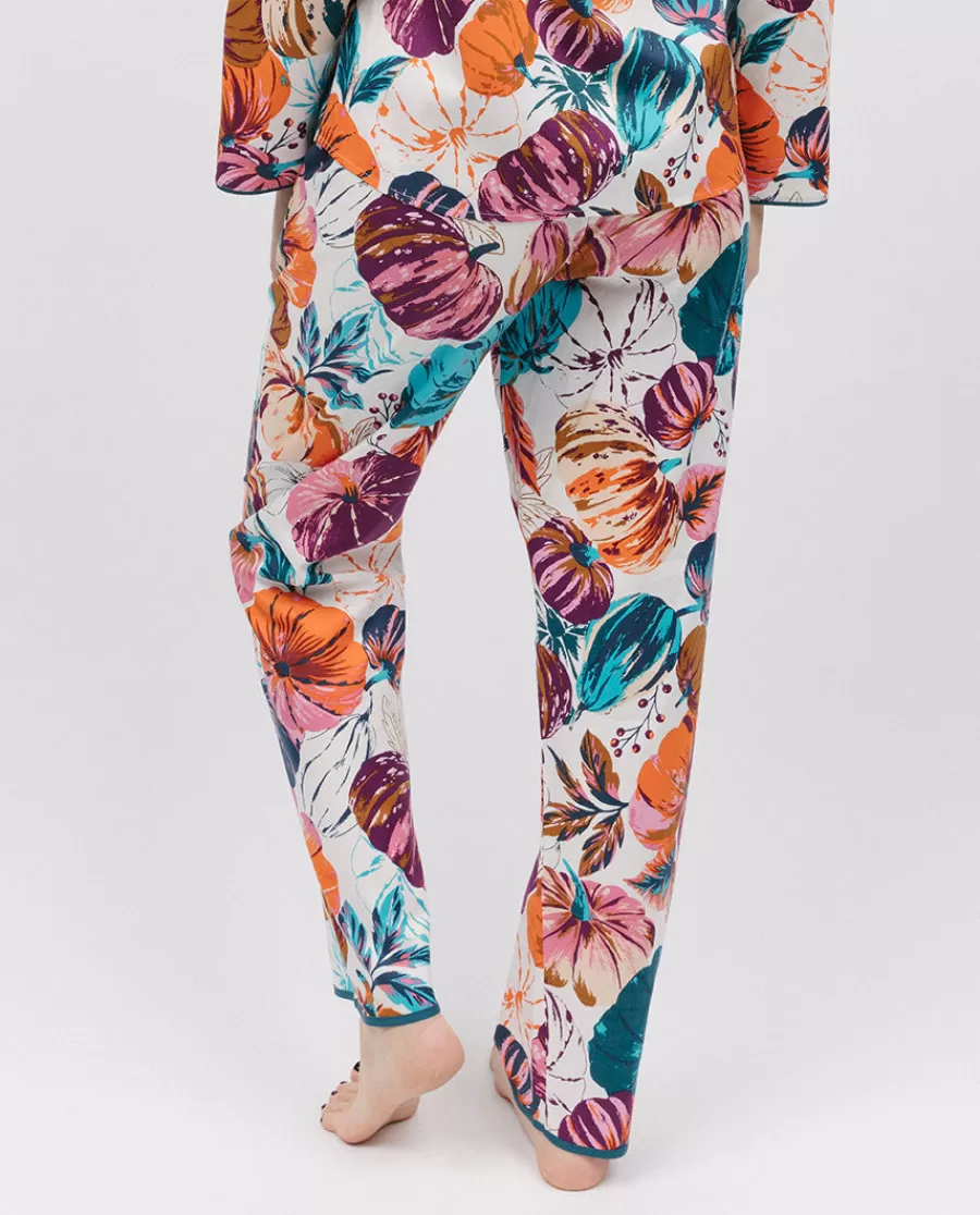 Clearance Maple Pumpkin Print Pyjama Bottoms Women Pyjama Bottoms