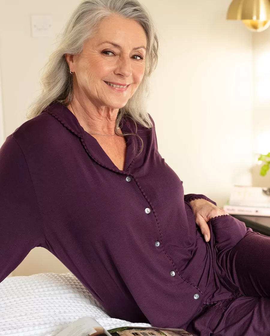 Discount Mary Lace Trim Jersey Pyjama Set Women Pyjama Sets