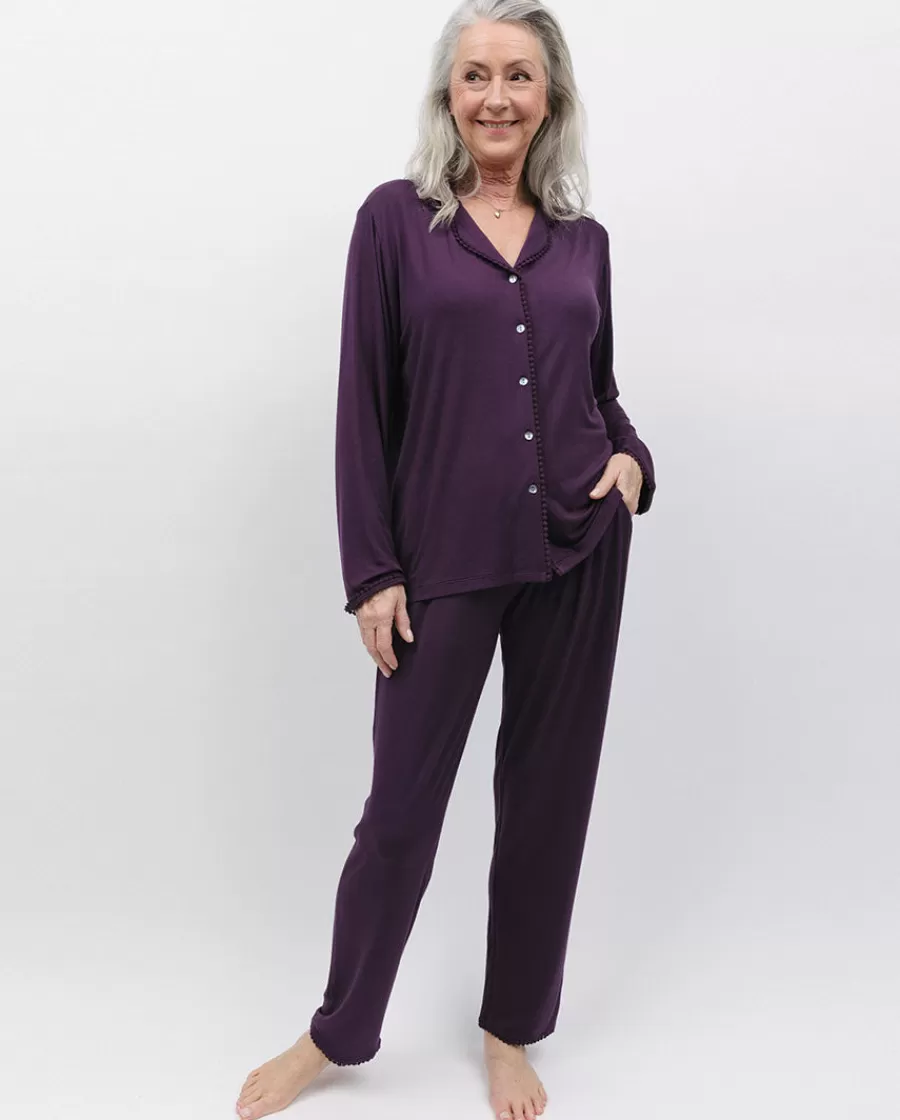 Discount Mary Lace Trim Jersey Pyjama Set Women Pyjama Sets