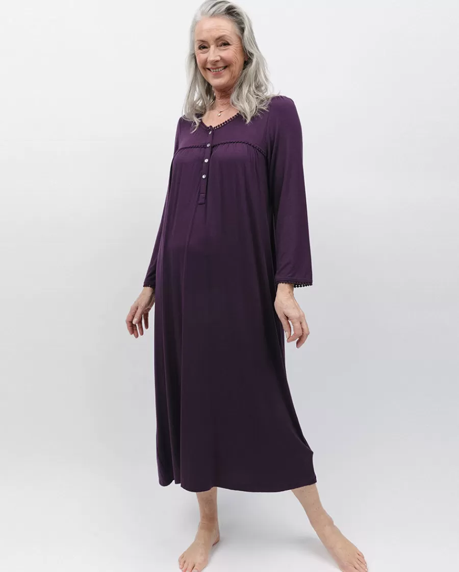 Store Mary Lace Trim Jersey Short Nightdress Women Nightdresses