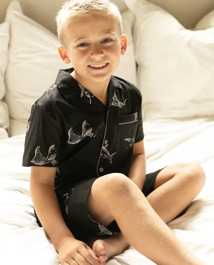 Sale Mason Boys Shark Print Shorty Set Kids Kids Shorty Sets