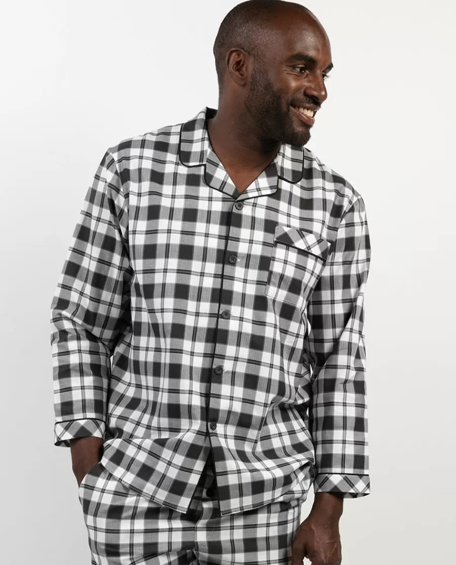Outlet Mason Check Pyjama Top Men Pyjama Tops