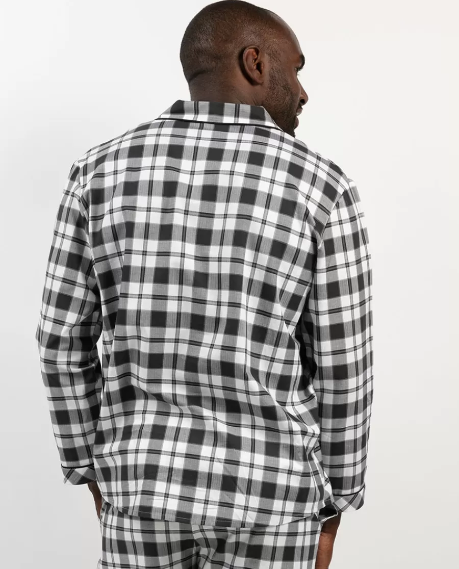 Outlet Mason Check Pyjama Top Men Pyjama Tops
