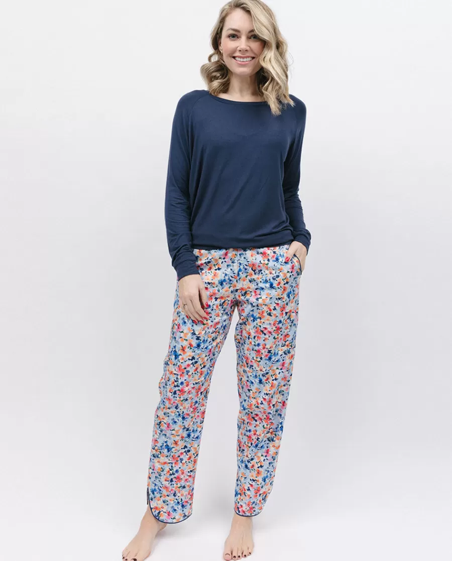 Shop Navy Slouch Jersey Pyjama Top Women Loungewear