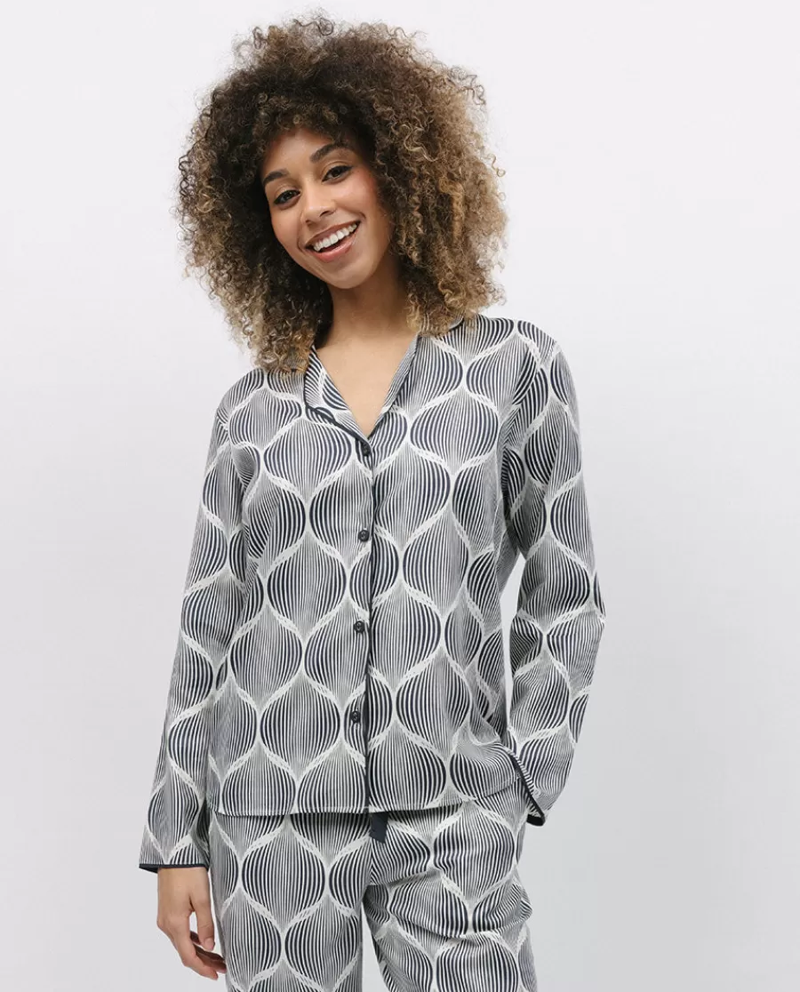 New Nicole Geo Print Pyjama Top Women Pyjama Tops
