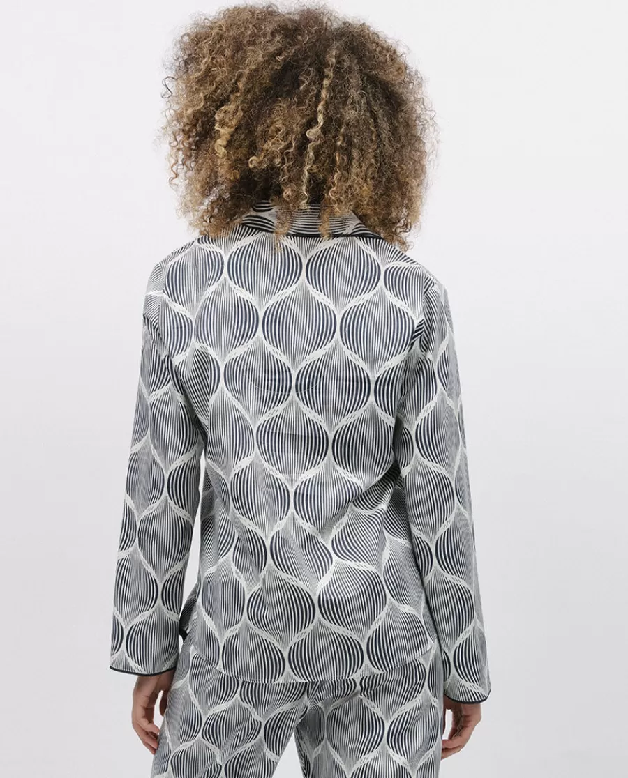 New Nicole Geo Print Pyjama Top Women Pyjama Tops