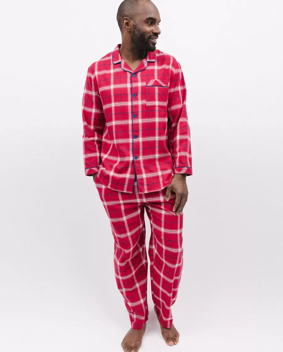Best Noel Mens Super Cosy Check Pyjama Set Men Pyjama Sets
