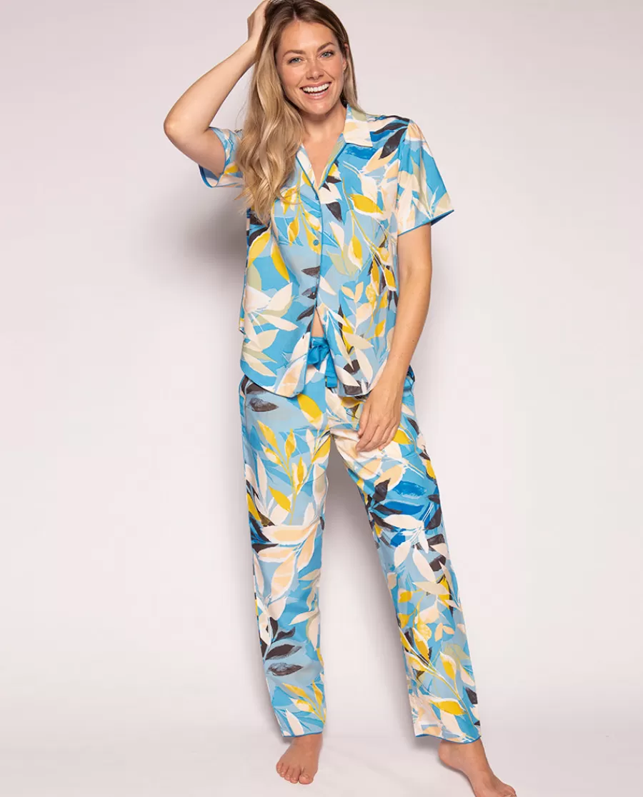 Discount Phoebe Leaf Print Pyjama Set Women Pyjama Sets