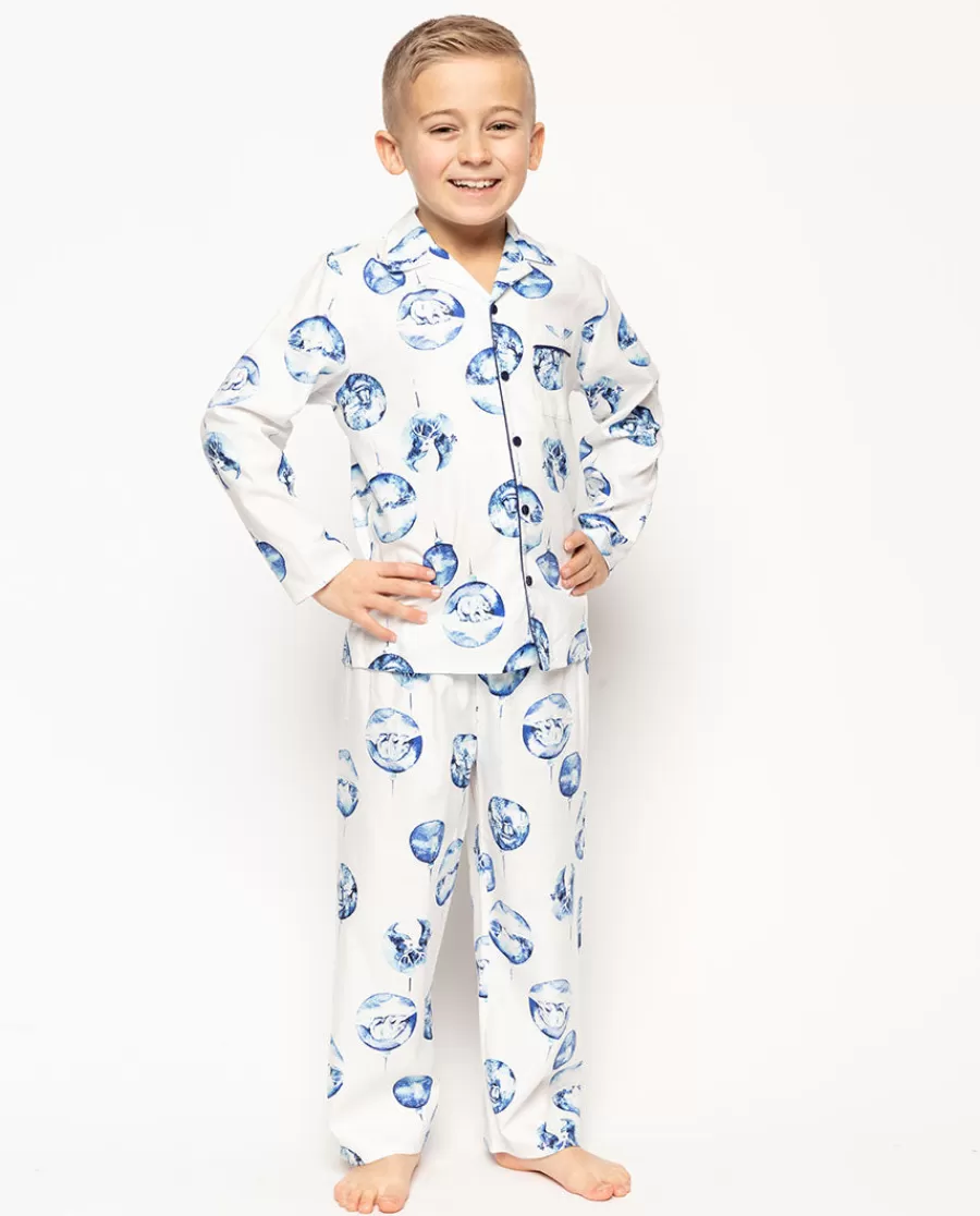 Store Riley Boys White Bauble Print Pyjama Set Kids Boys Pyjamas
