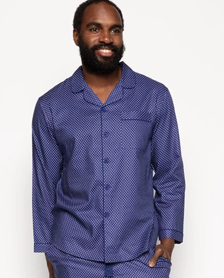 Hot Riley Geo Print Pyjama Top Men Pyjama Tops