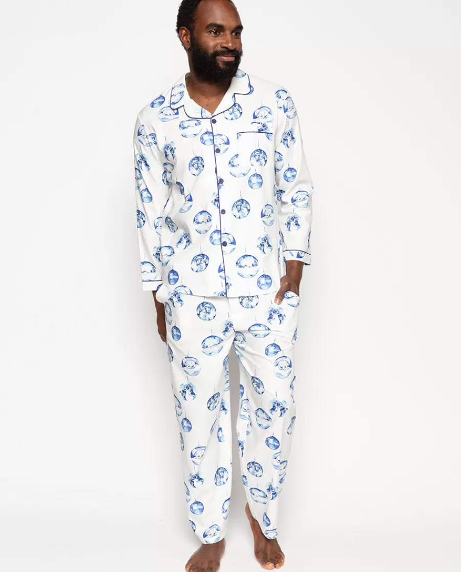 Online Riley Men Bauble Print Pyjama Set Men Pyjama Sets