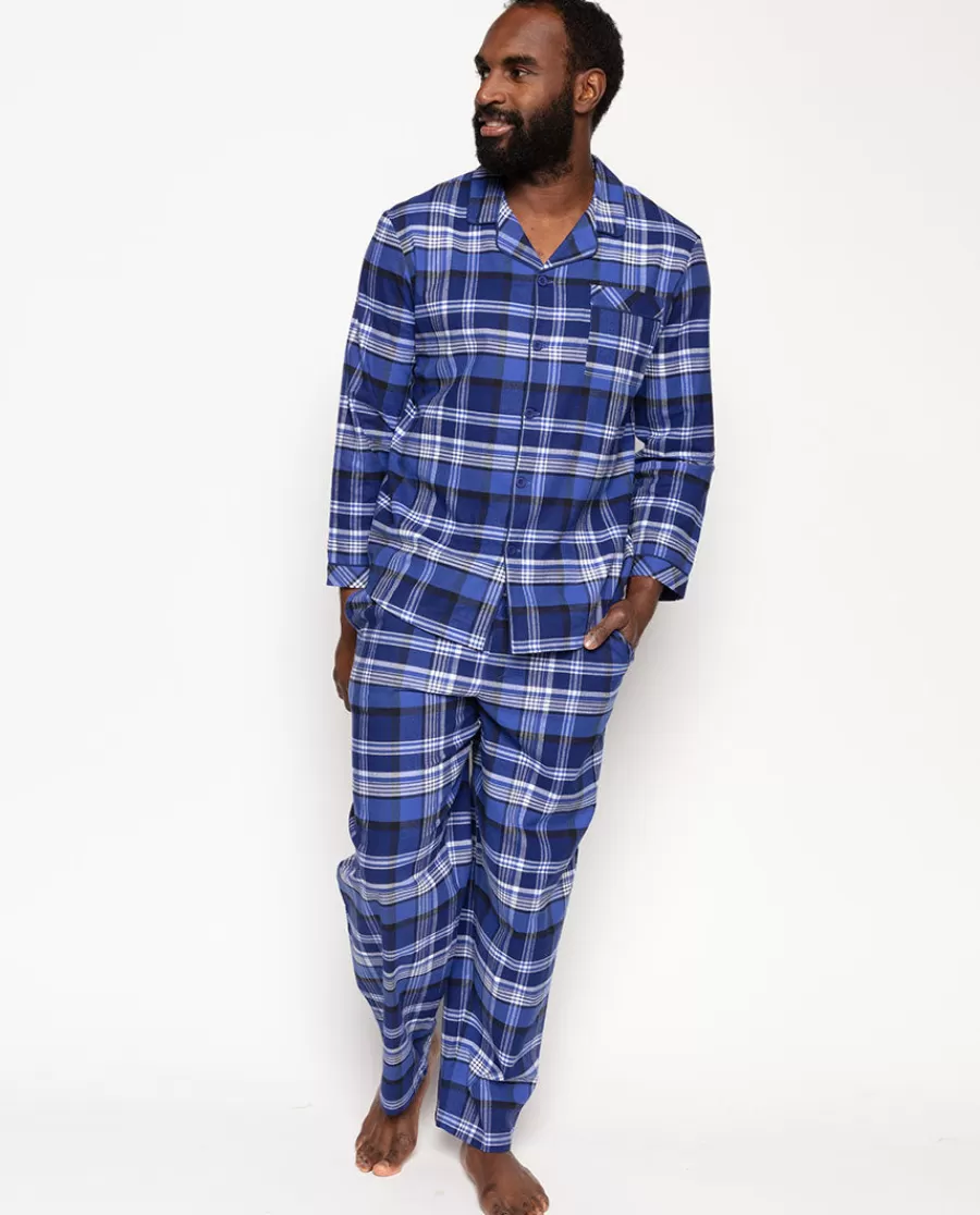 Shop Riley Mens Brushed Check Pyjama Set Men Pyjama Sets