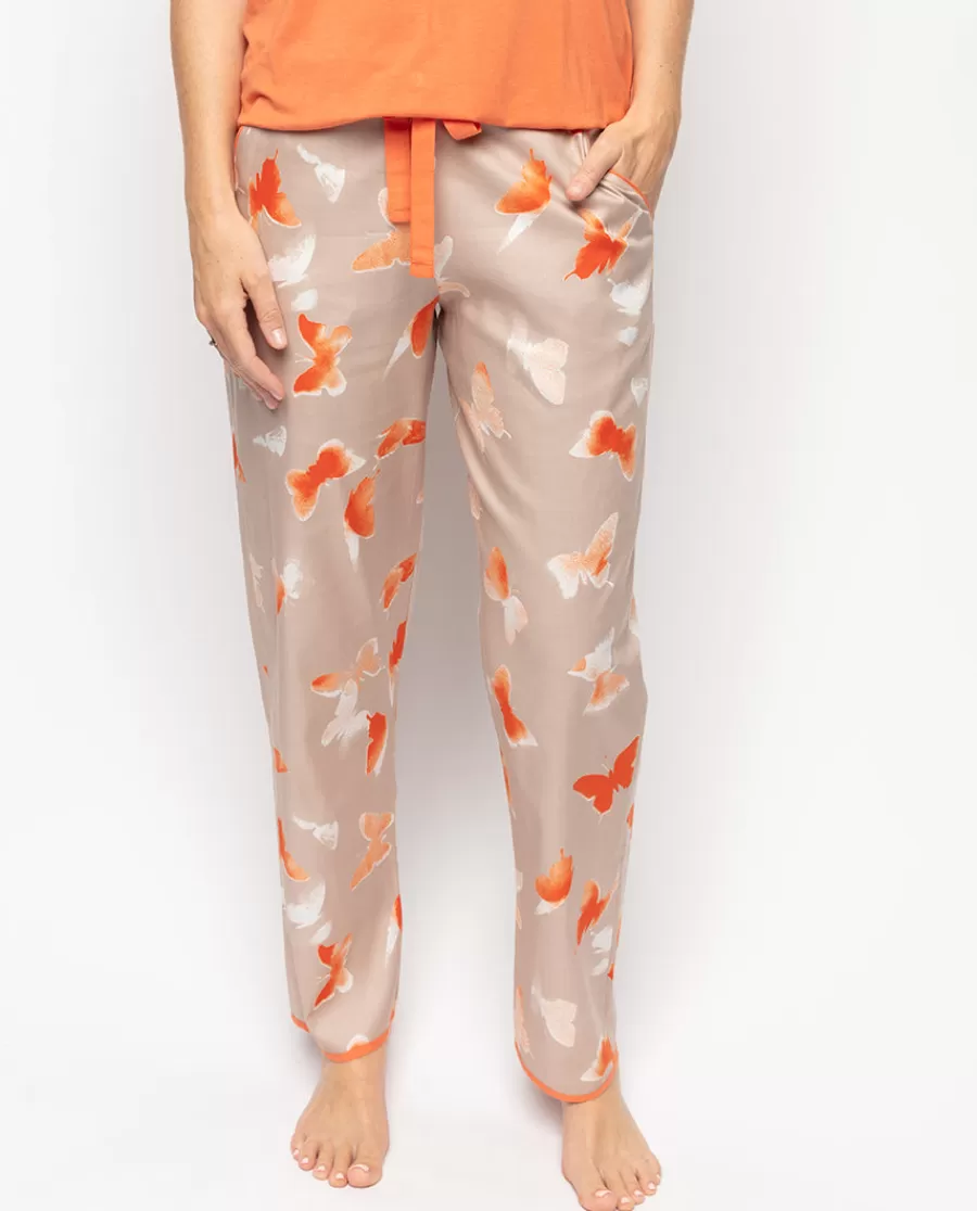 Best Sage Butterfly Print Pyjama Bottoms Women Pyjama Bottoms