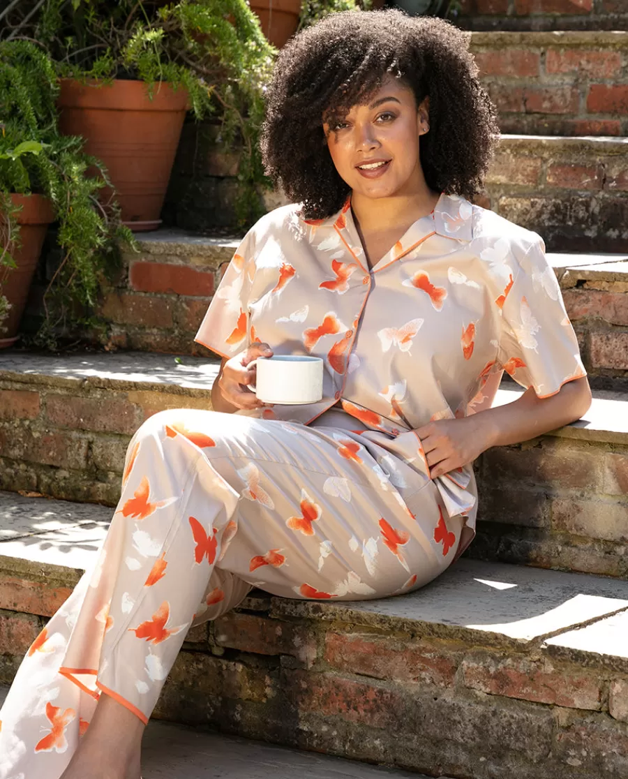 Sale Sage Butterfly Print Pyjama Set Women Pyjama Sets