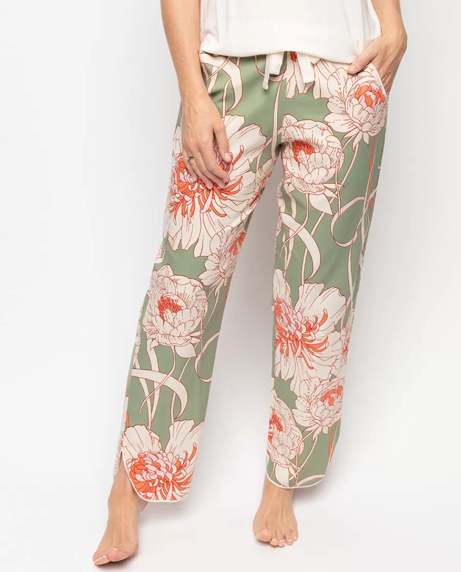 Best Sale Sage Floral Print Pyjama Bottoms Women Pyjama Bottoms