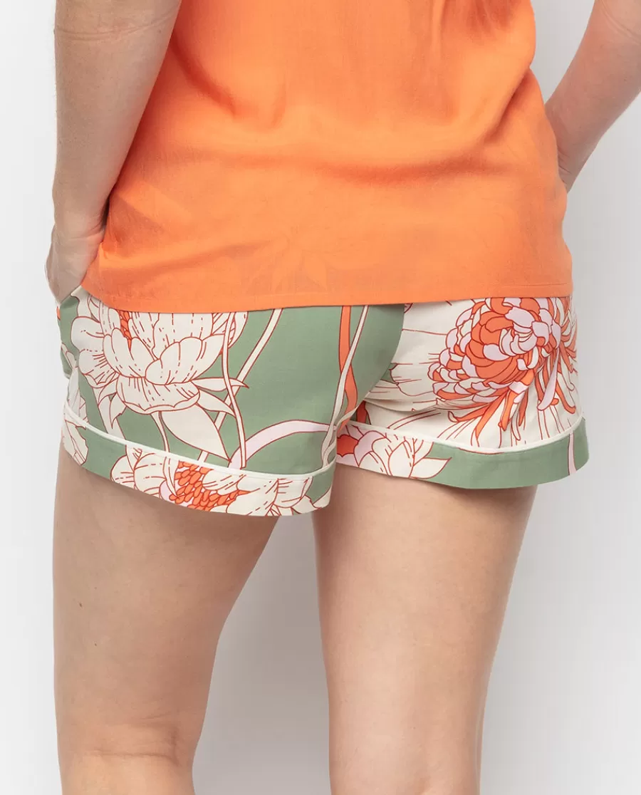 Outlet Sage Floral Print Shorts Women Pyjama Bottoms