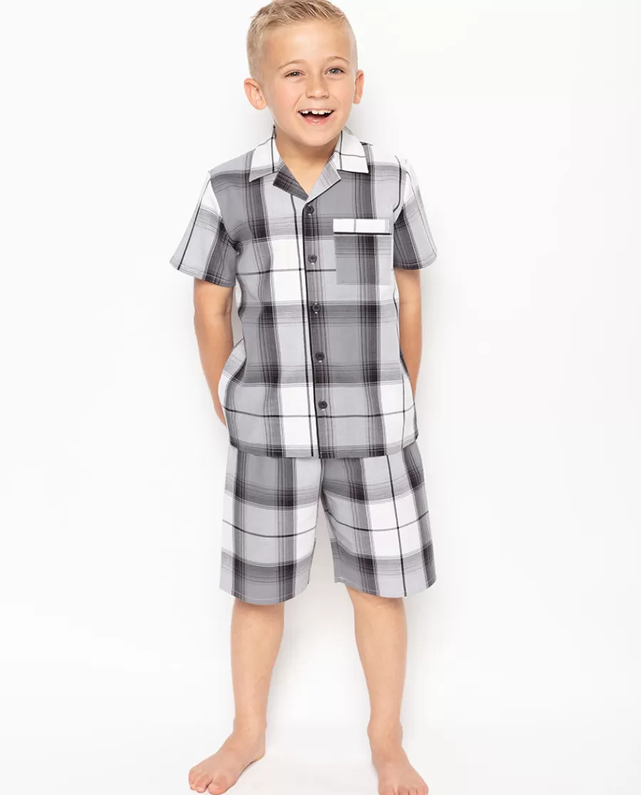 Cheap Samuel Check Shorty Set Kids Boys Pyjamas