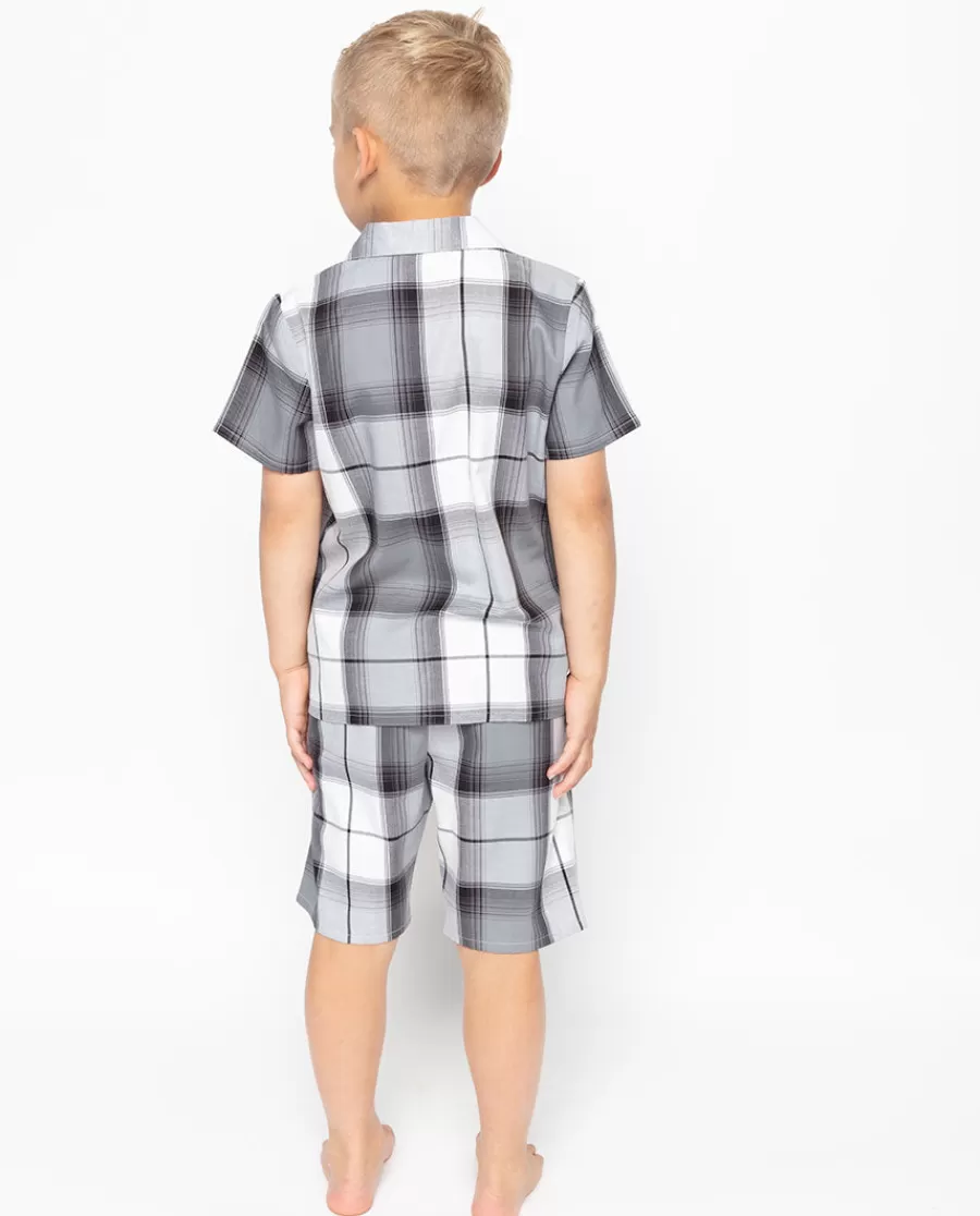 Cheap Samuel Check Shorty Set Kids Boys Pyjamas