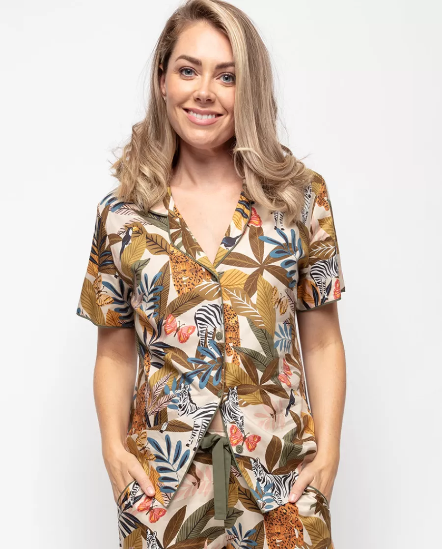 Best Savannah Safari Print Pyjama Top Women Pyjama Tops