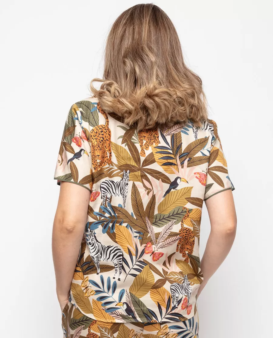 Best Savannah Safari Print Pyjama Top Women Pyjama Tops