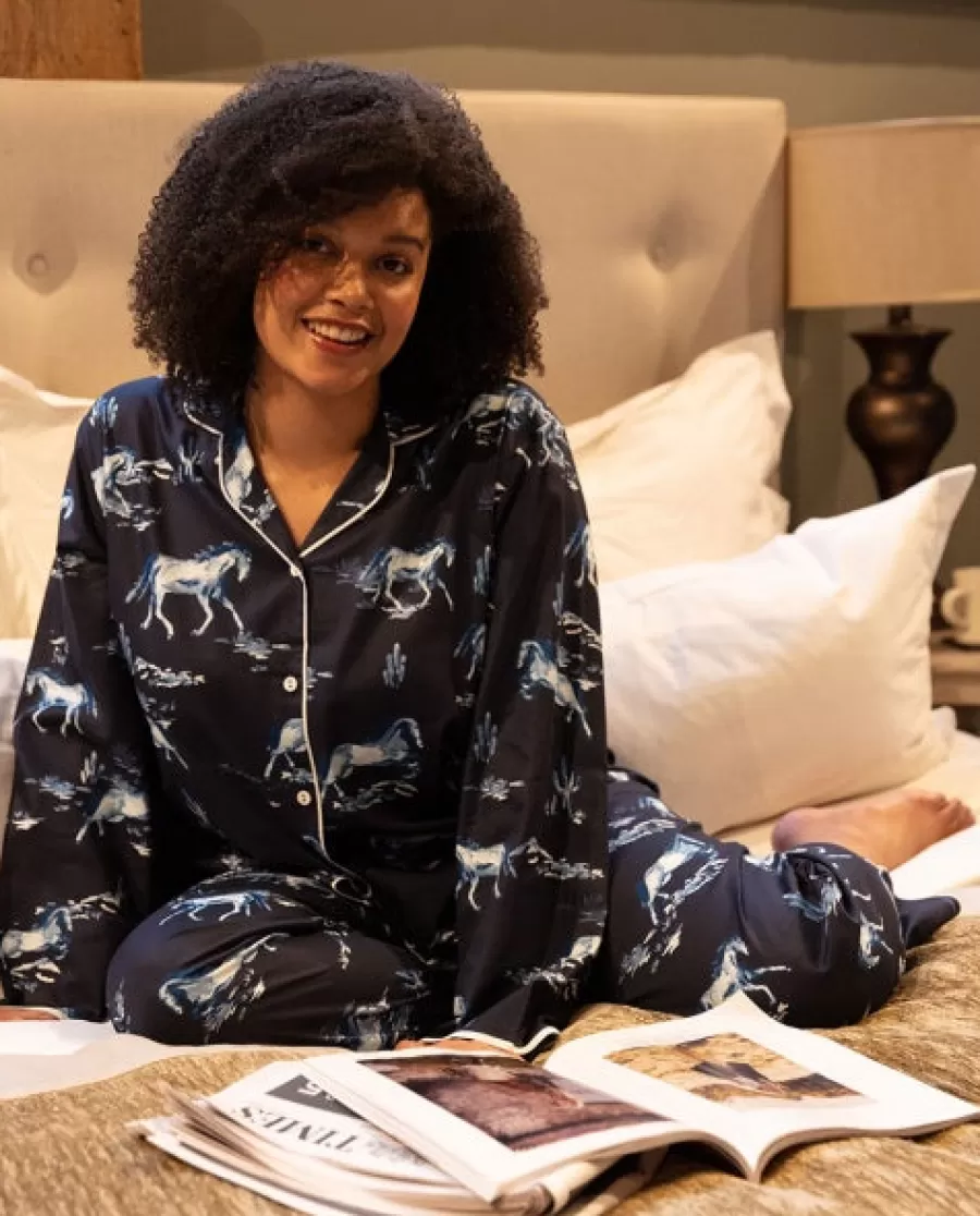 Best Sale Verity Horse Print Pyjama Set Women Pyjama Sets