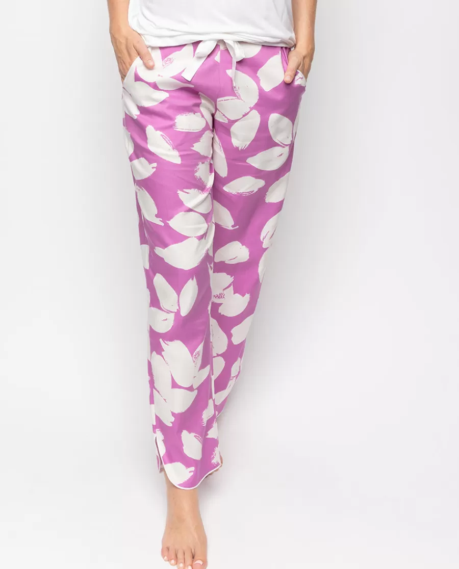 Fashion Viola Petal Print Pyjama Bottoms Women Pyjama Bottoms