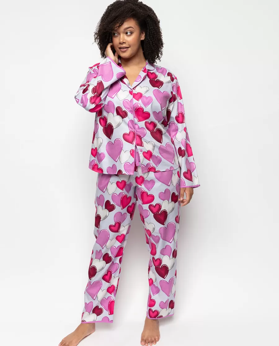 Fashion Viola Womens Heart Print Pyjama Set Women Pyjama Sets