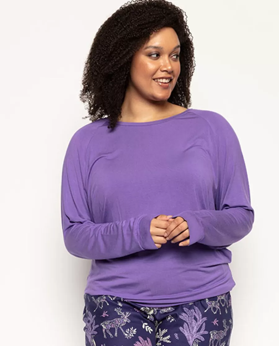 Best Violet Slouch Jersey Pyjama Top Women Loungewear
