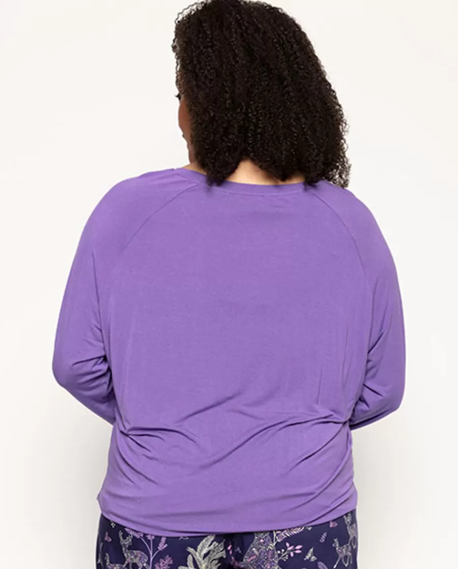 Best Violet Slouch Jersey Pyjama Top Women Loungewear