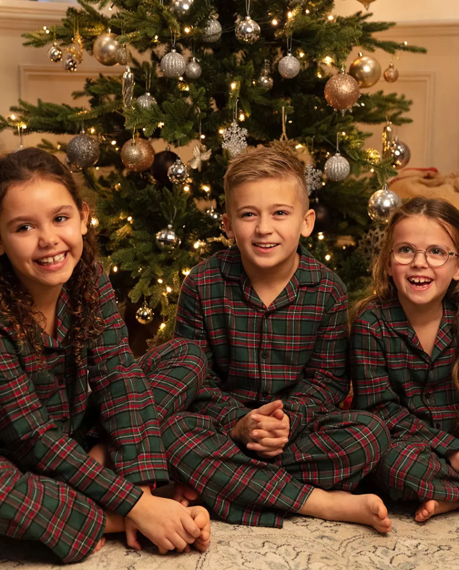 Fashion Whistler Kids Unisex Super Cosy Check Pyjama Set Kids Boys Pyjamas