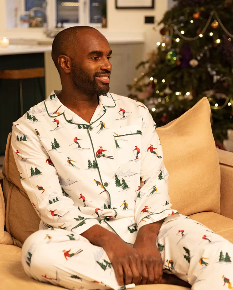 Hot Whistler Mens Ski Print Pyjama Top Men Pyjama Tops