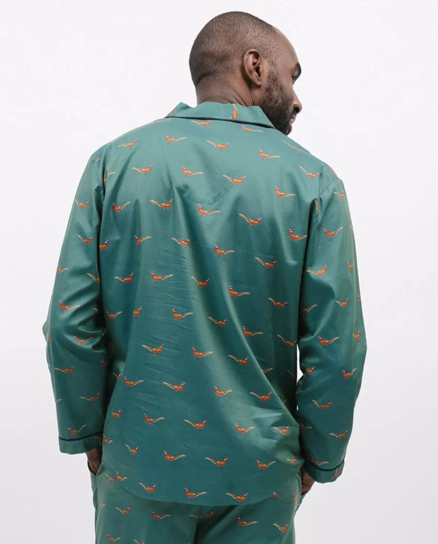 Cheap Whistler Pheasant Print Pyjama Top Men Pyjama Tops